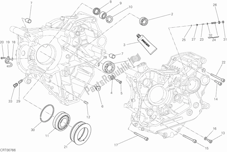 Todas las partes para Cojinetes Del Cárter de Ducati Diavel FL 1200 2018